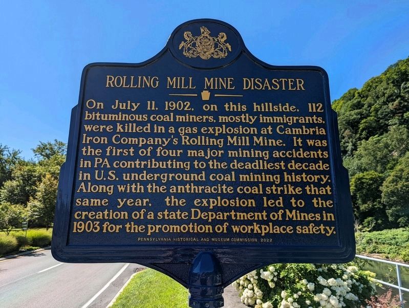 Rolling Mill Mine Disaster Marker image. Click for full size.