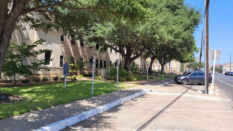 The Waco University Marker by the street. Click for full size. The Waco University Marker by the street image. Click for full size.