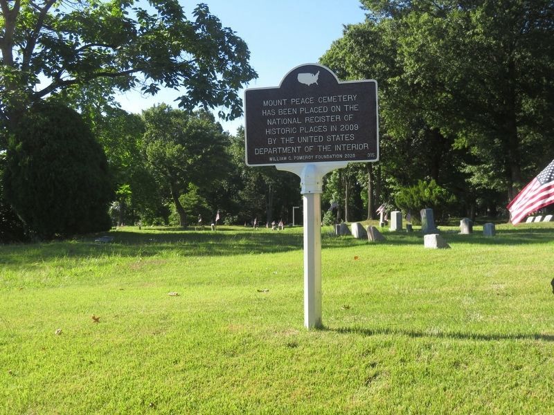 Mount Peace Cemetery Marker image. Click for full size.