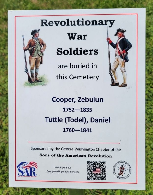 Revolutionary War Soldiers Marker. Click for full size. Revolutionary War Soldiers Marker image. Click for full size.