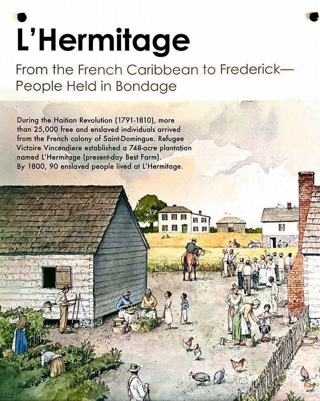L'Hermitage<br>a poster at Araby (Thomas Farm). image. Click for full size.
