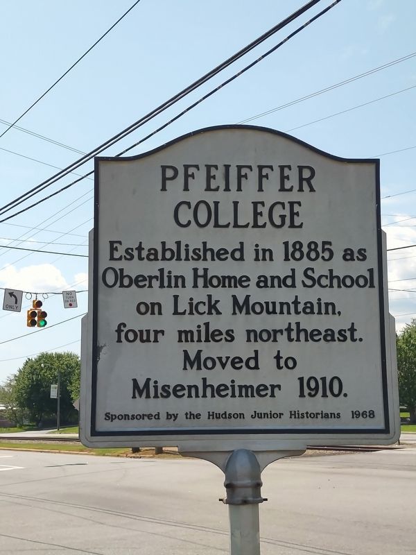 Pfeiffer College Marker image. Click for full size.