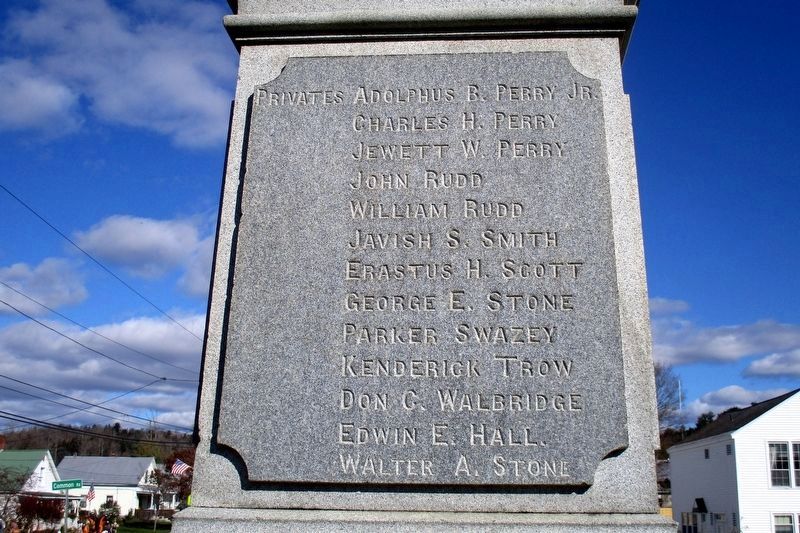 To the Memory of Cabot Soldiers obelisk image. Click for full size.