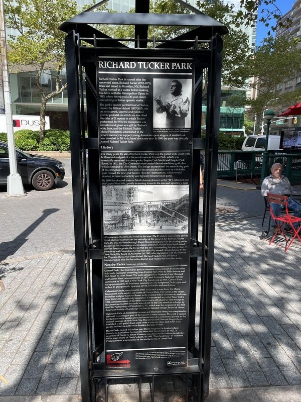 Richard Tucker Park Marker image. Click for full size.
