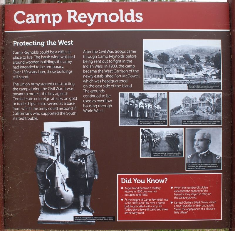 Camp Reynolds Marker image. Click for full size.
