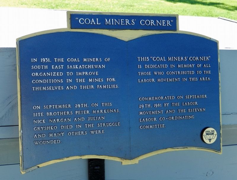 "Coal Miners' Corner" Marker image. Click for full size.
