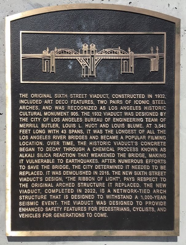 Sixth Street Viaduct Marker image. Click for full size.