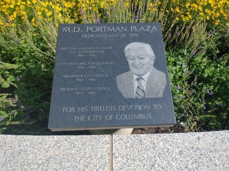 M. D. Portman Plaza Marker image. Click for full size.