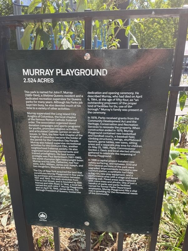 Murray Playground Marker image. Click for full size.