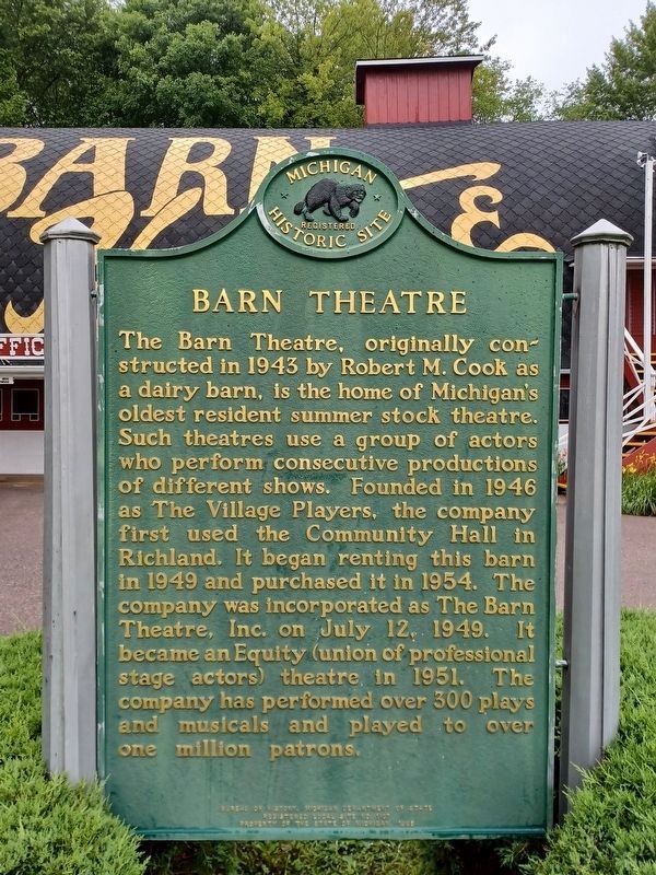 Barn Theatre Marker image. Click for full size.