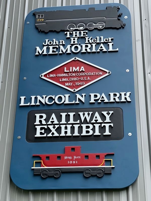 Lincoln Park Railway Exhibit sign image. Click for full size.