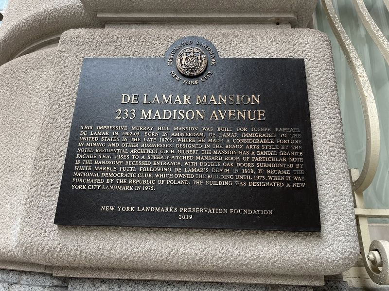 De Lamar Mansion Marker image. Click for full size.