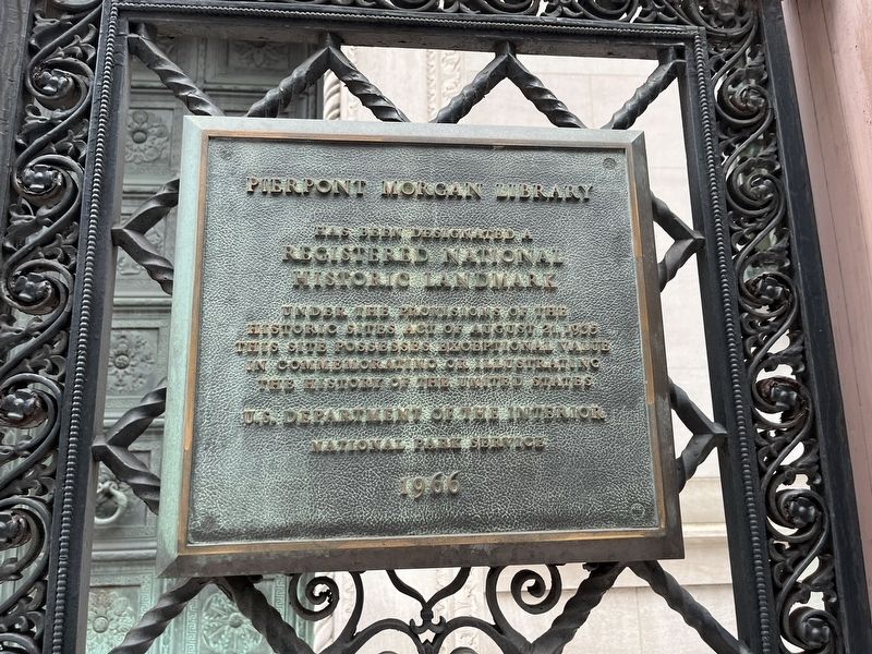 Pierpont Morgan Library Marker image. Click for full size.