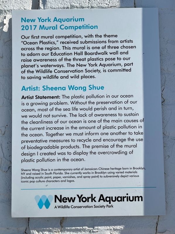 New York Aquarium 2017 Mural Competition / Artist: Sheena Wong Shue Marker image. Click for full size.