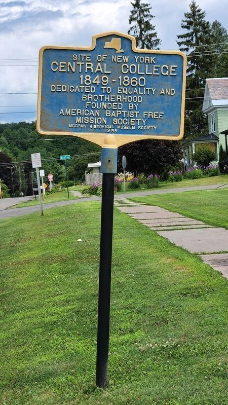 Site of New York Central College Marker image. Click for full size.