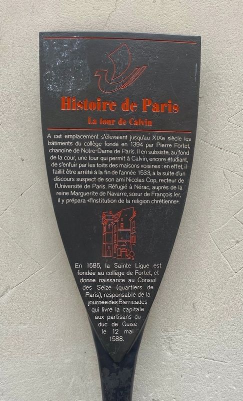 La Tour de Calvin / Calvin's Tower Marker. Click for full size. La Tour de Calvin / Calvin's Tower Marker image. Click for full size.
