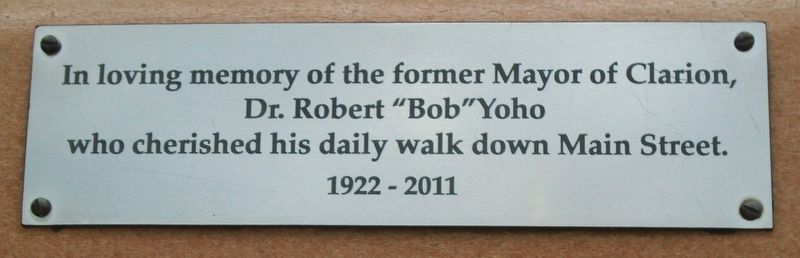 Dr. Robert "Bob" Yoho Marker image. Click for full size.