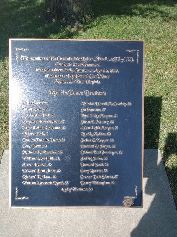 Big Branch Coal Mines Memorial image. Click for full size.