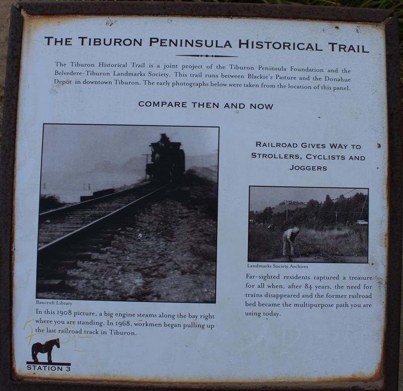 Railroad Gives Way to Strollers, Cyclists and Joggers Marker image. Click for full size.