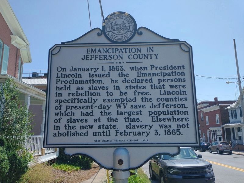 Emancipation In Jefferson County Marker. Click for full size. Emancipation In Jefferson County Marker image. Click for full size.