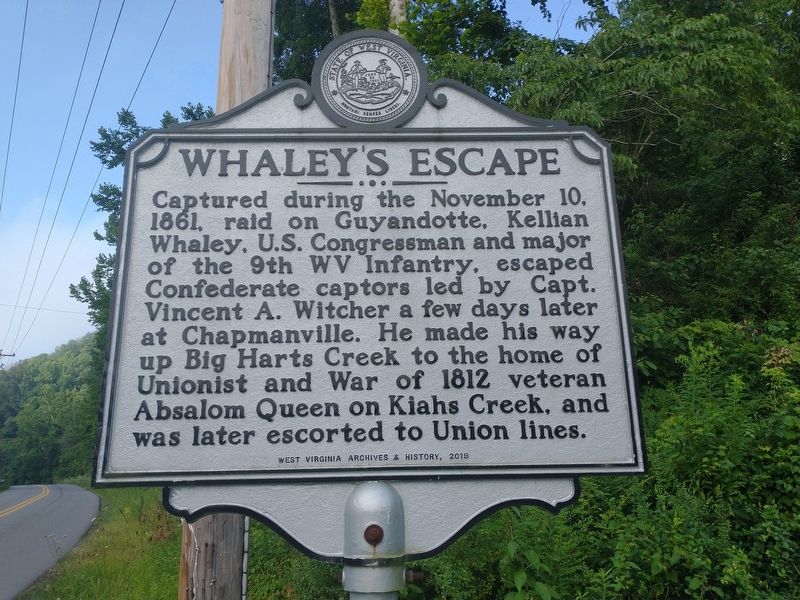 Whaley's Escape Marker image. Click for full size.