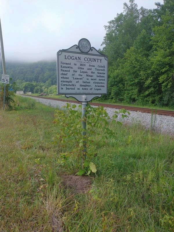 Logan County side of the marker image. Click for full size.