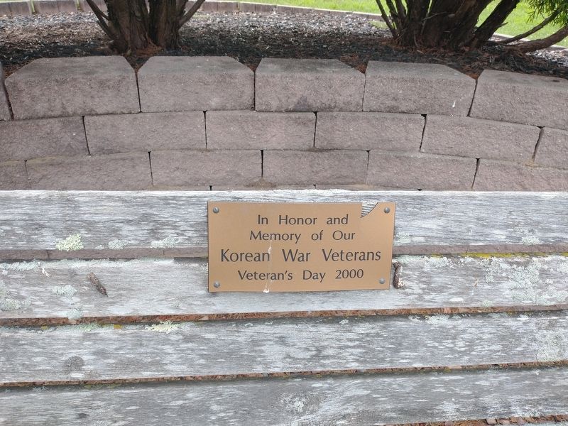 V.F.W. Post No. 3343 Korean War Memorial Bench Marker image. Click for full size.