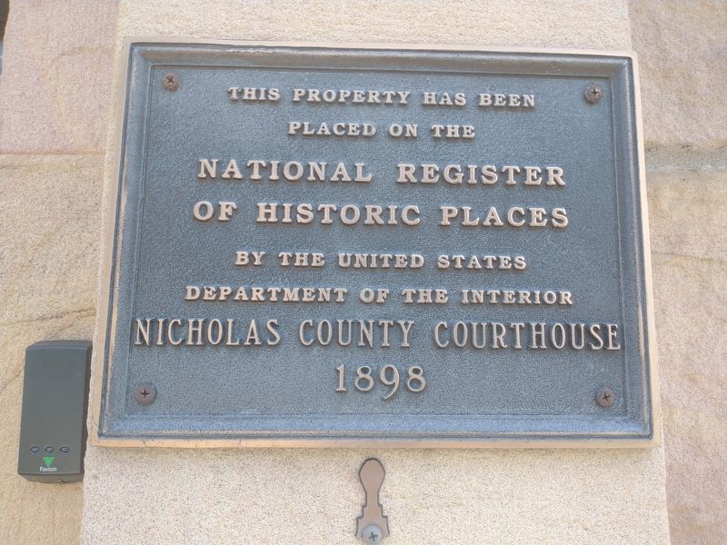 Nicholas County Courthouse Marker image. Click for full size.