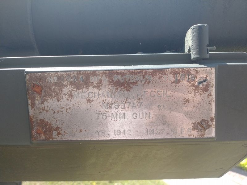 75-MM Gun Plaque image. Click for full size.