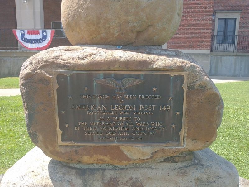 American Legion Post 149 Veterans Memorial Torch Marker. Click for full size. American Legion Post 149 Veterans Memorial Torch Marker image. Click for full size.