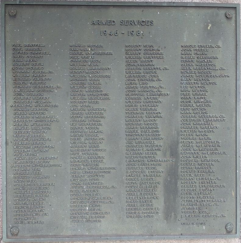 Enon Valley Armed Services Veterans Memorial image. Click for full size.