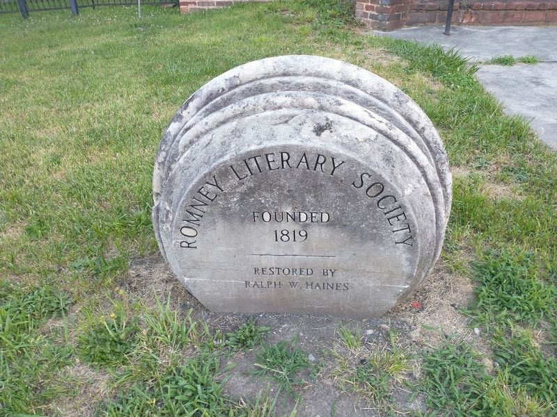 Literary Hall Name Stone image. Click for full size.