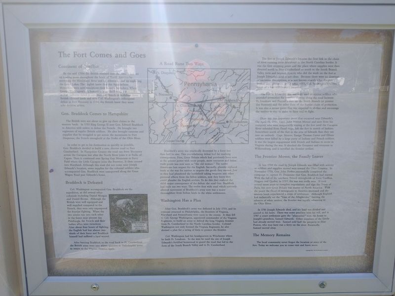 The Fort Comes and Goes Marker image. Click for full size.