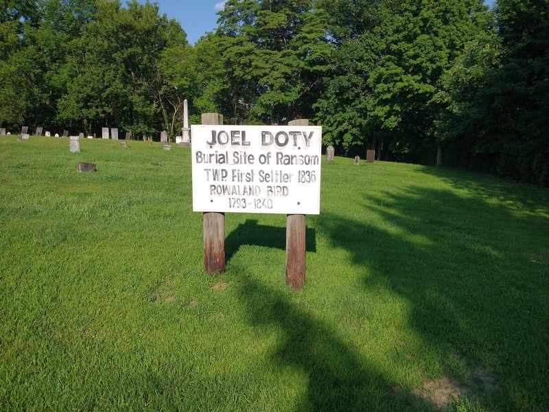 Joel Doty Cemetery Marker image. Click for full size.