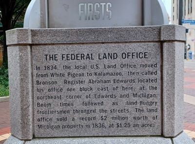 Firsts Marker — The Federal Land Office image. Click for full size.