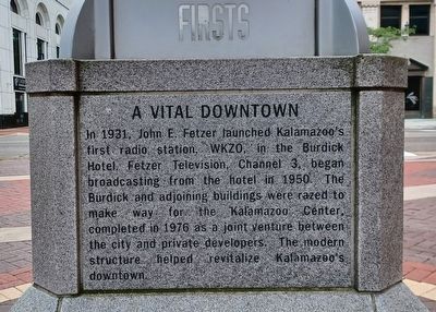 Firsts Marker — A Vital Downtown image. Click for full size.