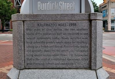 Burdick Street Marker — Kalamazoo Mall—1988 image. Click for full size.