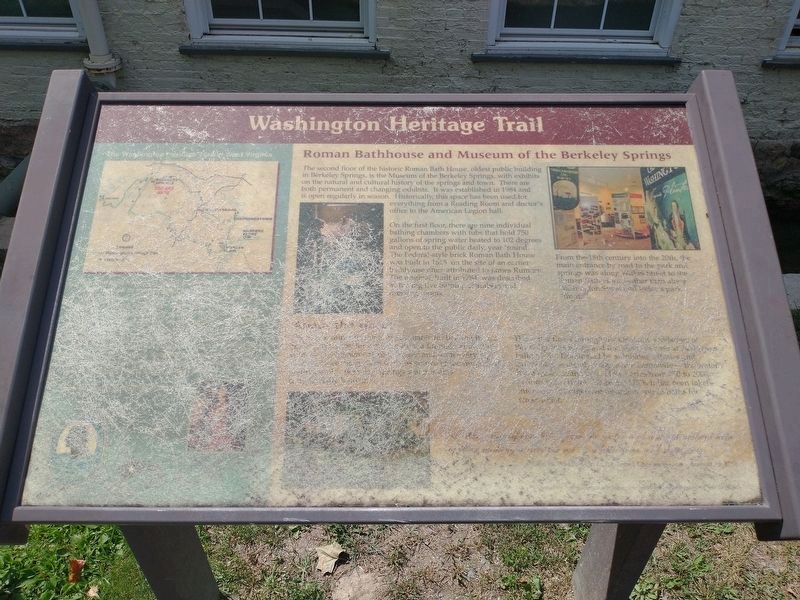 Roman Bathhouse and Museum of the Berkeley Springs Marker image. Click for full size.