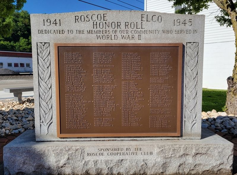 Roscoe Elco Honor Roll Marker image. Click for full size.