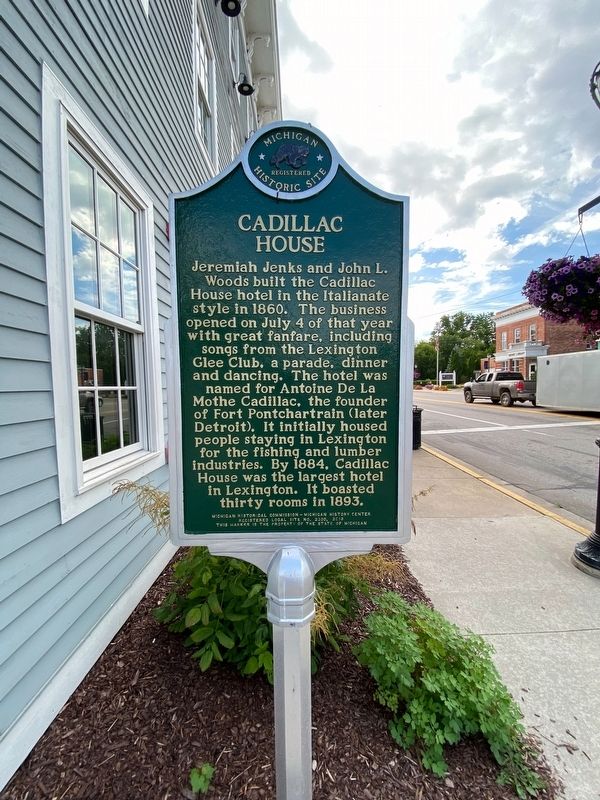 Cadillac House Marker image. Click for full size.