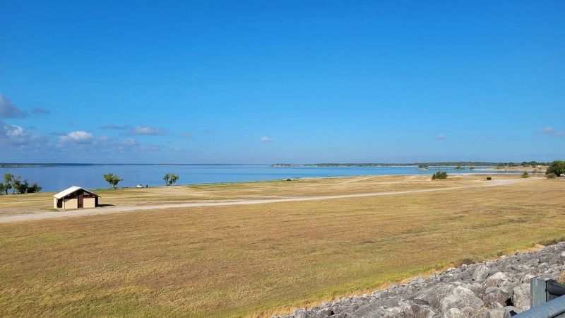 The view of Lake Somerville from west of the marker image. Click for full size.