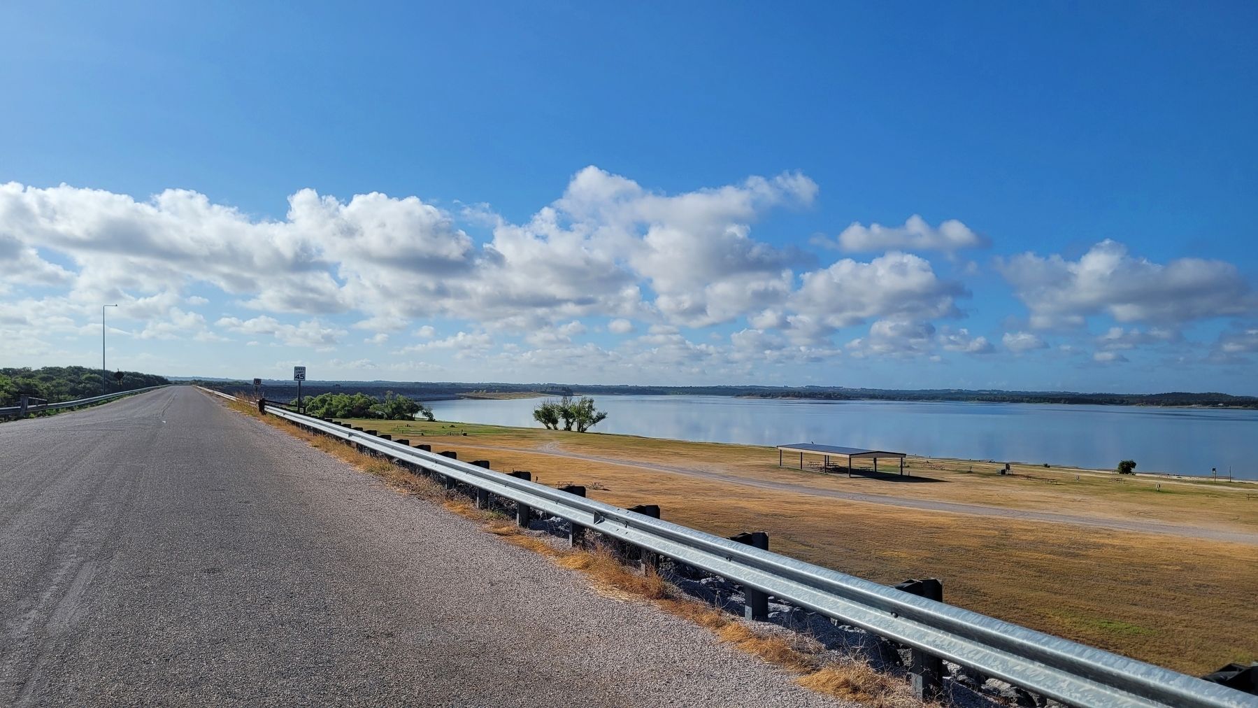 A southern view of Lake Somerville toward the dam image. Click for full size.