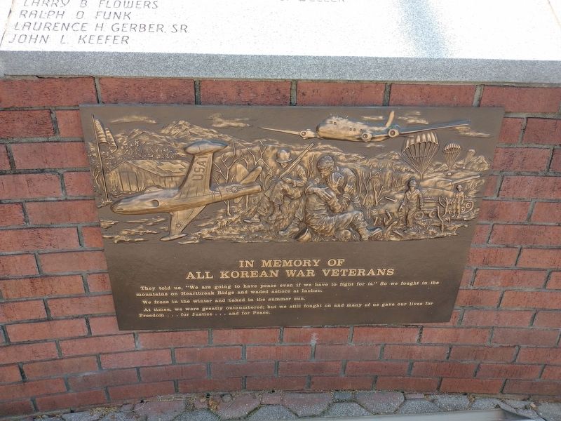In Memory Of All Korean War Veterans Marker image. Click for full size.
