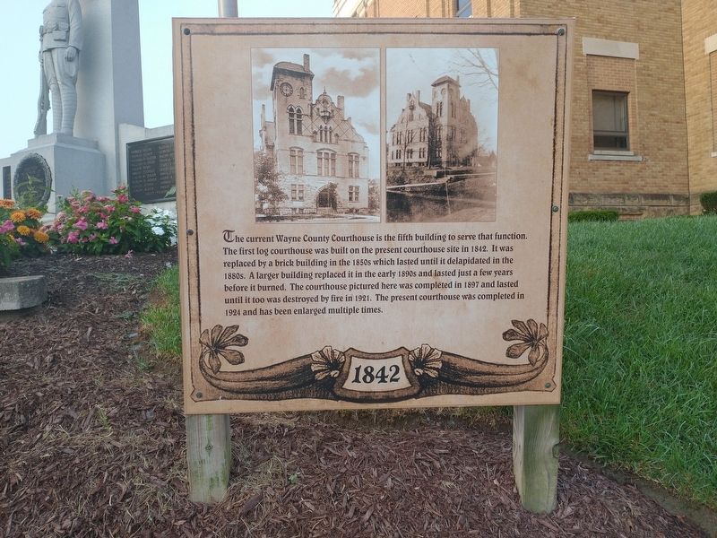 Wayne County Courthouse Marker image. Click for full size.