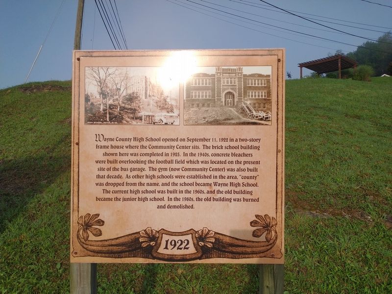 Wayne County High School Marker image. Click for full size.