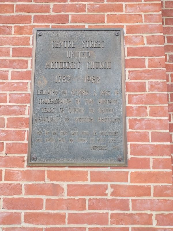Francis Asbury Hall Marker. Click for full size. Francis Asbury Hall Marker image. Click for full size.