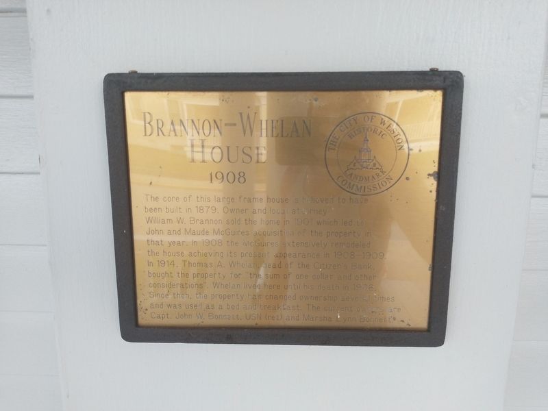 Brannon-Whelan House Marker. Click for full size. Brannon-Whelan House Marker image. Click for full size.