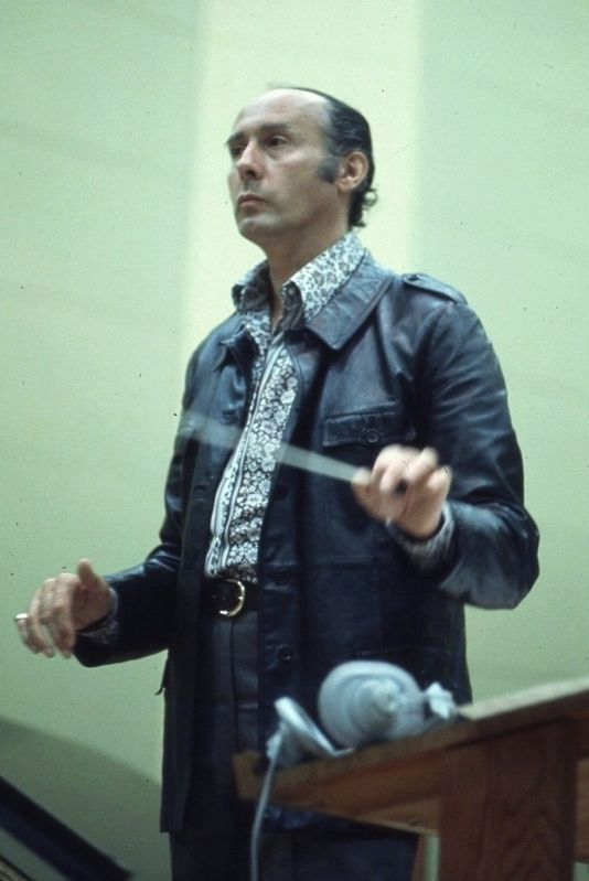 Henry Mancini on a scoring stage, circa 1970s image. Click for full size.
