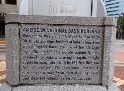 Art Deco Marker  American National Bank Building image. Click for full size.