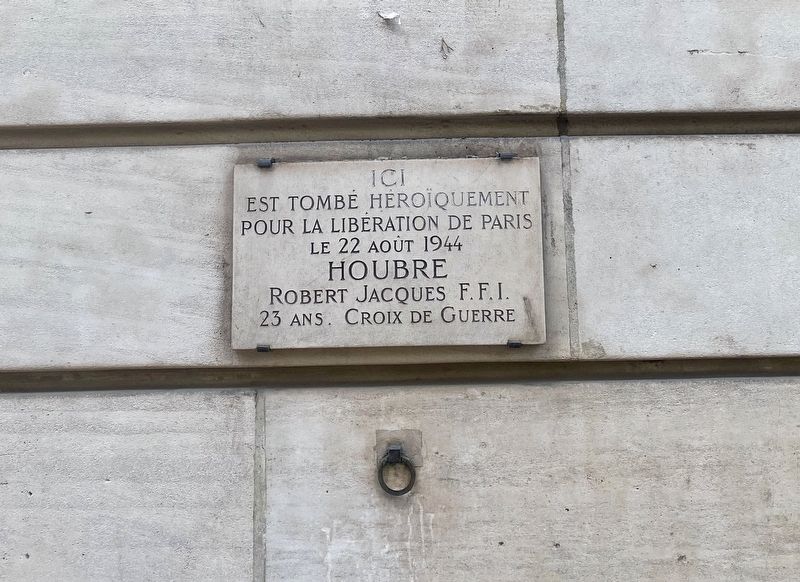 Robert Jacques Houbre Marker image. Click for full size.